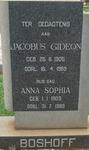 BOSHOFF Jacobus Gideon 1905-1969 & Anna Sophia 1909-1989