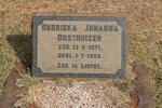 OOSTHUIZEN Dedrieka Johanna 1871-1956