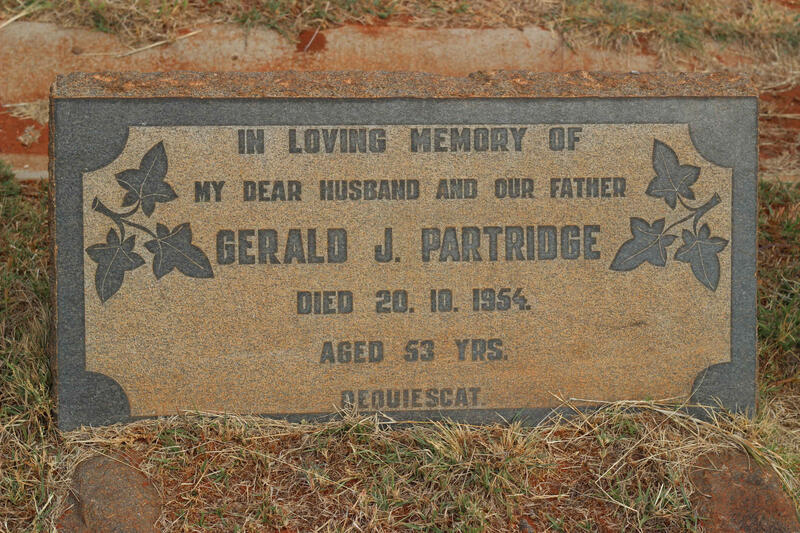 PARTRIDGE Gerald J. -1954