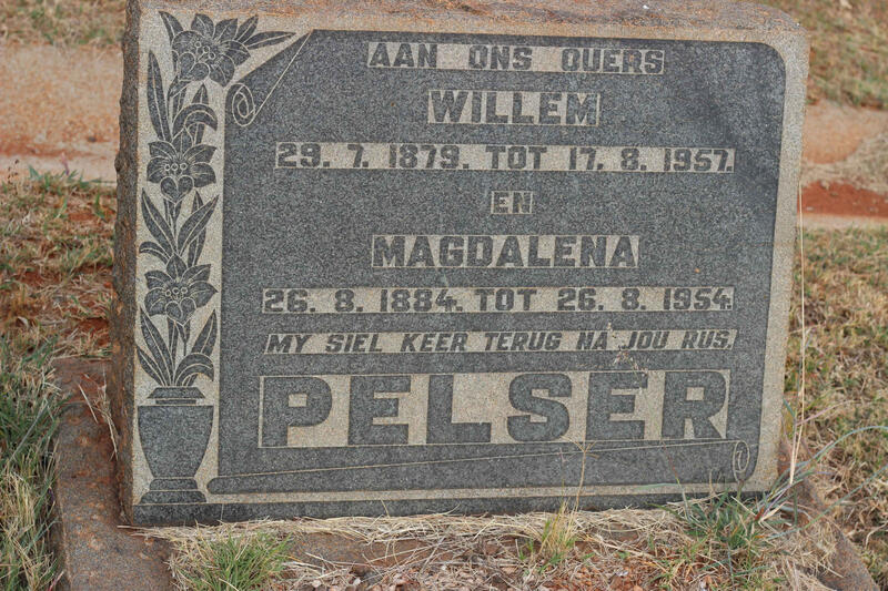 PELSER Willem 1879-1957 & Magdalena 1884-1954
