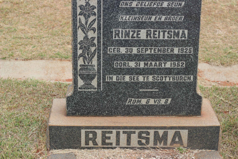 REITSMA Rinze 1925-1952