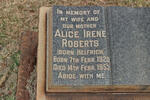 ROBERTS Alice Irene nee HELFRICH 1920-1953