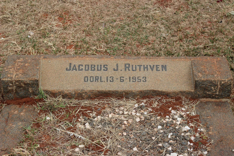 RUTHVEN Jacobus J. -1953