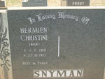 SNYMAN Hermien Christine 1913-1977