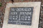 McDONALD Alex 1929-2006 & Denis 1929-2006