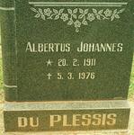 PLESSIS Albertus Johannes, du 1911-1976
