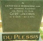 PLESSIS Gert Jacobus, du 1905-1970