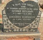 BEEBY George Benjamin 1887-1959 & Johanna Elizabeth 1886-1975