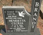BRANDT Henrietta Cecilia 1892-1963