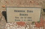 BOERS Hendrik Dirk 1919-1963