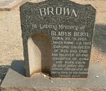 BROWN Gladys Beryl 1955-1959