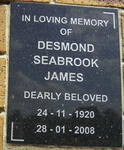 JAMES Desmond Seabrook 1920-2008