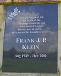 KLEIN Frank J.P. 1949-2010
