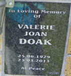 DOAK Valerie Joan 1929-2013