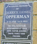 OPPERMAN Derrick Lionel 1936-2012