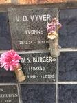 VYVER Yvonne, v.d. 1934-1999 :: BURGER W.S. 1946-2005