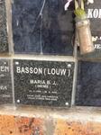 BASSON Maria B.J. nee LOUW 1928-2006