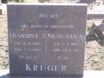KRUGER Nicolaas S. 1868-1941 & Fransina J. 1884-1924