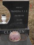 CLAASSEN Fransina P.J.E. nee KRUGER 1923-2004