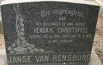 RENSBURG Hendrik Christoffel, Janse van 1883-1970