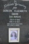 DAVIS Doreen Elizabeth nee BURGER 1940-1957