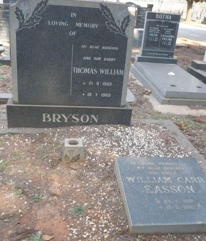 BRYSON Thomas William 1903-1963 :: EASSON William Carr 1918-1982