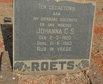 ROETS Johanna C.S. 1920-1963