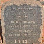 FOURIE Andries Jonathan 1881-1964 & Helena Blanda 1889-1970