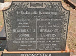 BOONZAIER Hermanus Dempers 1913-1961 & Hendrika I.J. Bonnie 1924-1999