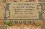 BROOME Thomas Gordon 1879-1961