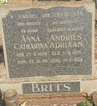 BRITS Andries Adriaan 1919-1966 & Anna Catharina 1928-1999