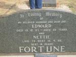 FORTUNE Edward -1952 & Nettie -1966 :: FORTUNE Edward 1927-1997