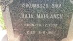 MAHLANGU Julia 1938-1961