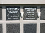 BROWNING M.A. nee ROBERTSON 1919-2013 :: ROBERTSON Johannes Henricus 1961-2012