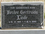 LINDE Hester Gertruida 1915-2000