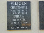 VILJOEN Christoffel J. 1934-2013 & Emelie A. VENTER 1936-