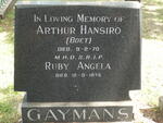 GAYMANS Arthur Hansiro -1970 & Ruby Angela -1973
