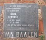 BAALEN Gert Hendrik, van 1926-1995