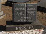 ROSSLEE Danie 1934- & Martie 1937-1984