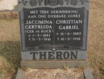 THERON Christian Gabriel 1880-1958 & Jacomina Gertruida DE KOCK 1882-1941