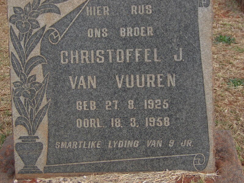 VUUREN Christoffel J., van 1925-1958