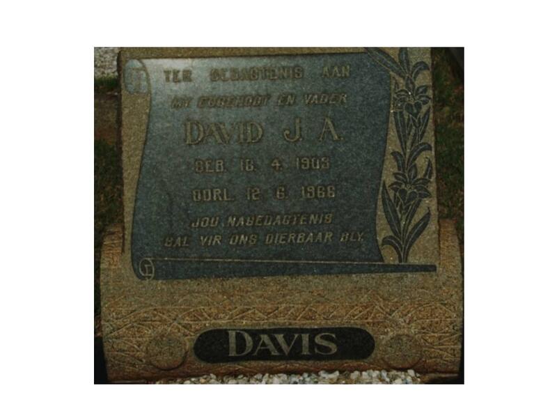 DAVIS David J.A. 1903-1966
