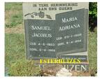 ESTERHUIZEN Samuel Jacobus 1903-1966 & Maria Adriana 1909-1994