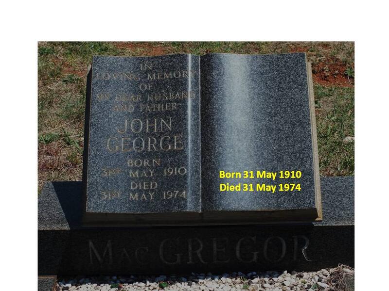 MacGREGOR John George 1910-1974