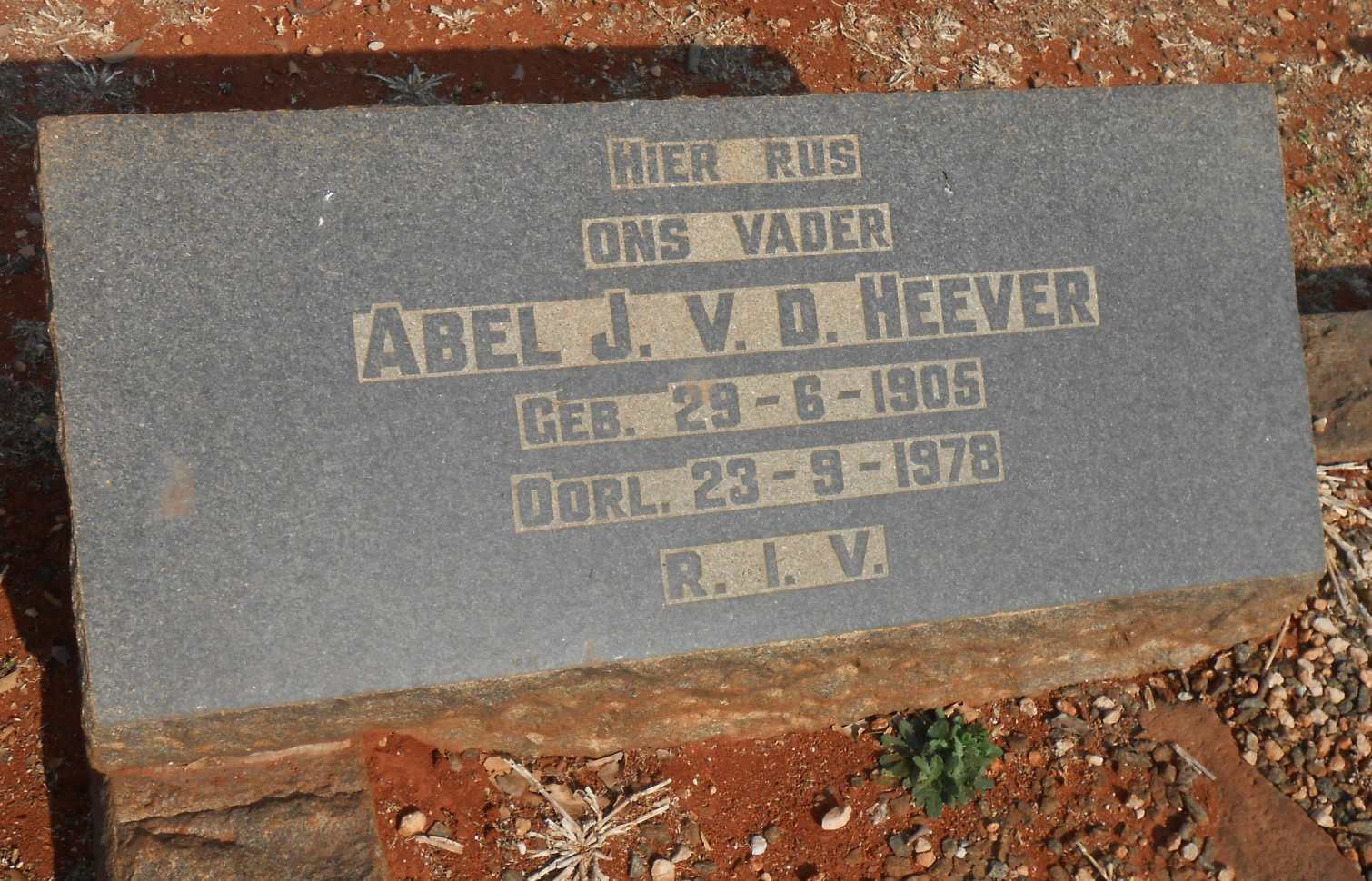 HEEVER Abel J., v.d. 1905-1978