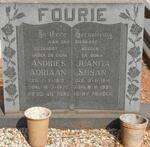 FOURIE Andries Adriaan 1910-1979 & Juanita Susan 1918-1997