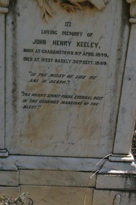 KEELEY John Henry 1849-1889