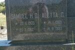 WALTERS Samuel H.D. 1905-1962 & Aletta G. 1909-1993