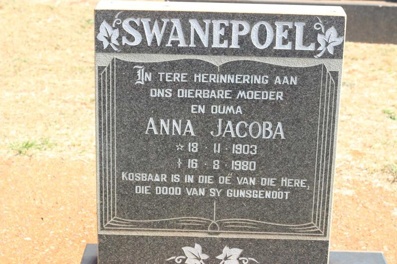 SWANEPOEL Anna Jacoba 1903-1980