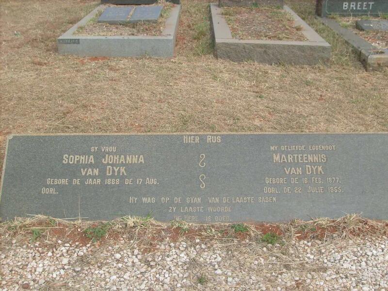 DYK Marteennis, van 1877-1955 & Sophia Johanna 1888-